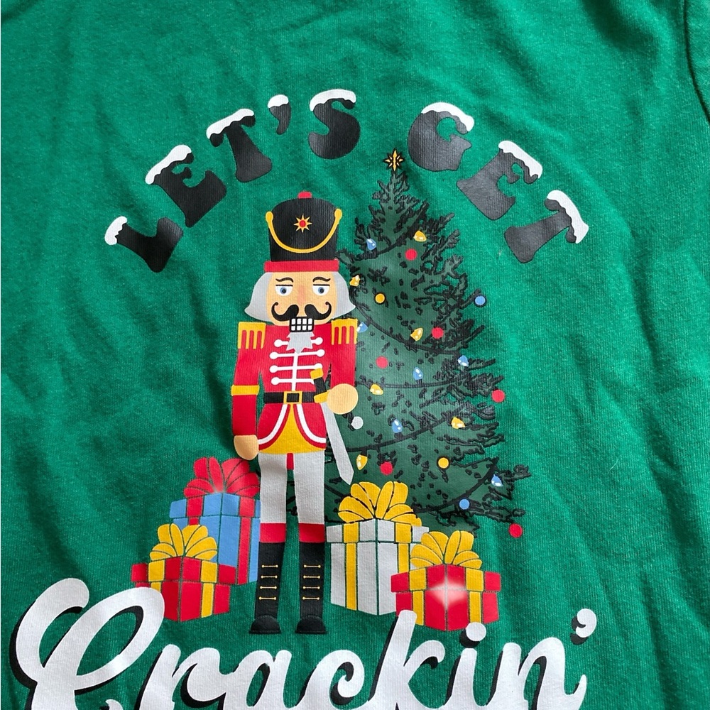 Holiday Time Green Nutcracker Tee with Christmas Tree kids  3T